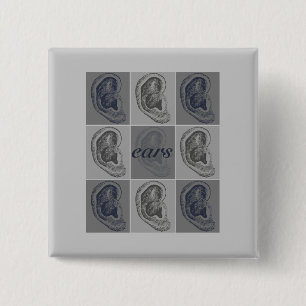 Eight Ears Graphic 15 Cm Square Badge