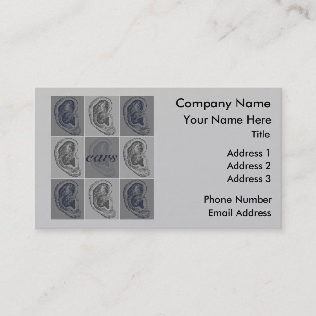 Eight Ears Graphic Business Card (Front)