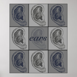 Eight Ears Graphic Poster