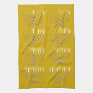 Eight Hanukkah Nights Kitchen Towel