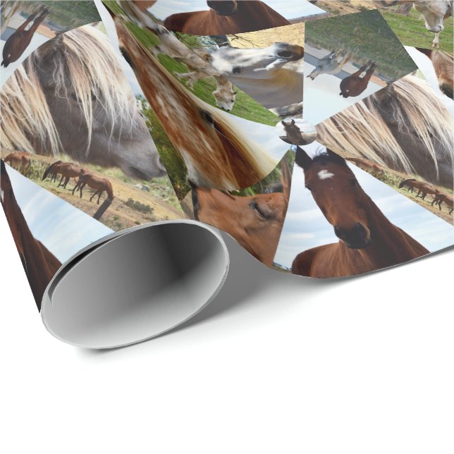 Eight Horse Triangles, Gift Wrapping Paper (Roll Corner)