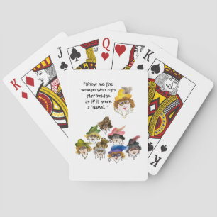 Eight Humourous Bridge Player Ladies Playing Cards