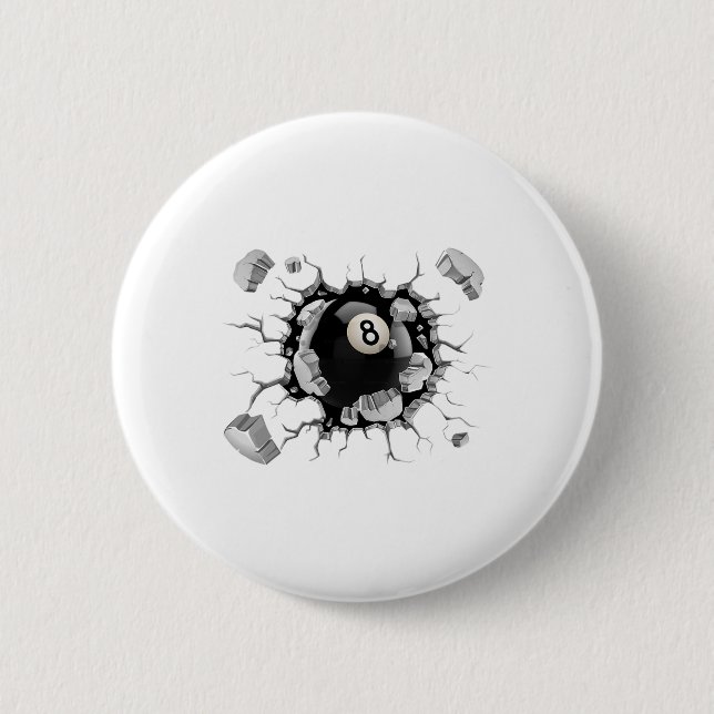 Eight Ll Chest Explosion 8 Ll Billiards  6 Cm Round Badge (Front)