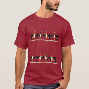 Eight Maids A Milking Cut-Out Stencil-Style 4 T-Shirt