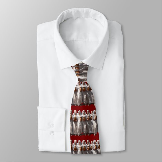 Eight Maids Milking Cut Out Tie (Tied)