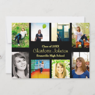 Eight/Nine Photos Black - Grad Announcement