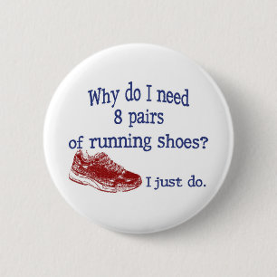 Eight Pairs Running Shoes 6 Cm Round Badge