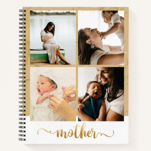 Eight Photo Collage New Mum Pregnancy Gift Notebook