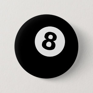 eightball 6 cm round badge
