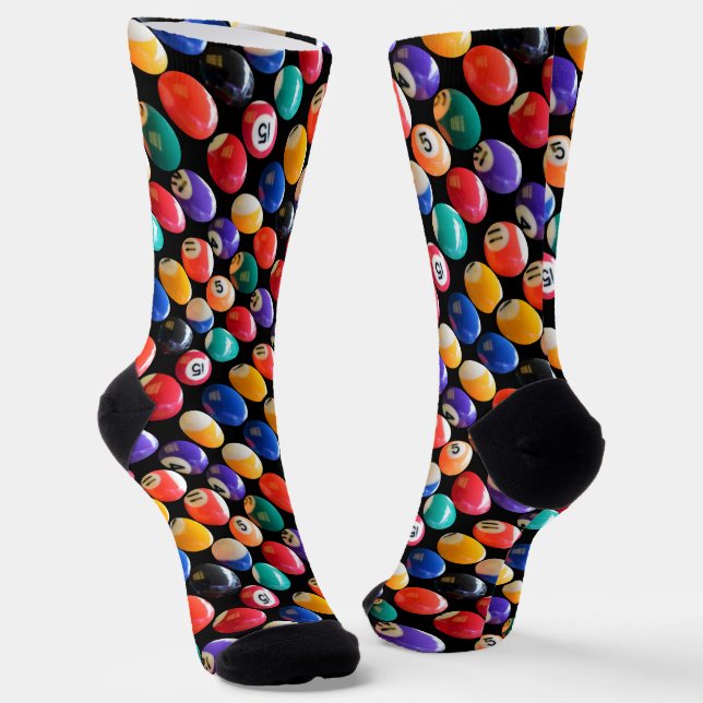 Eightball The Colors, Full Print Crew Socks (Angled)