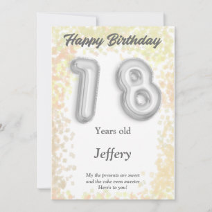 Eighteen year old Happy Birthday card
