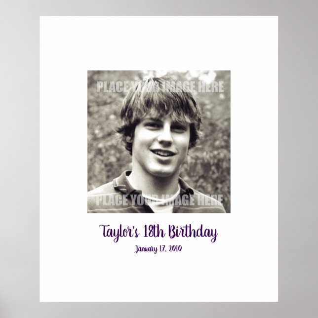 Eighteenth birthday 18th Sign In Party Board 18 (Front)