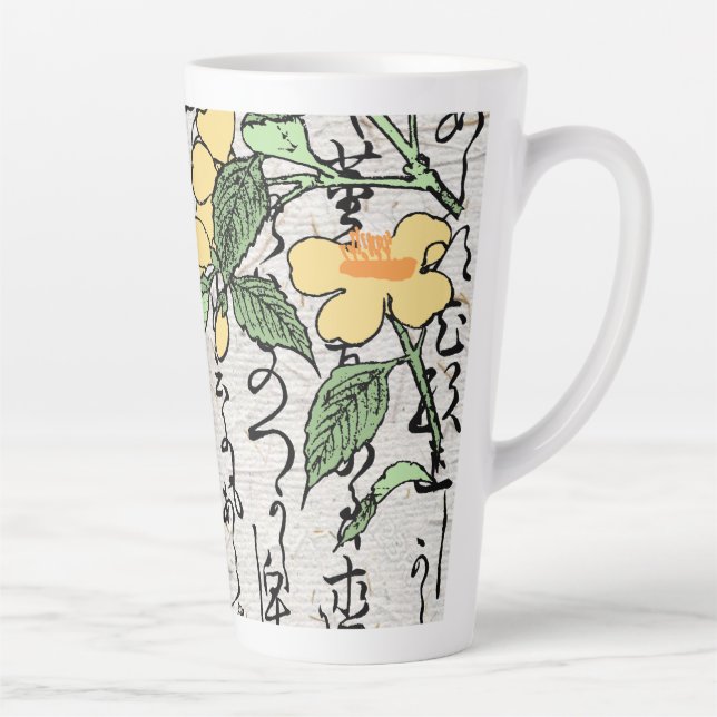 Eighteenth Century Japanese Botanical Frog Toad  Latte Mug (Right)