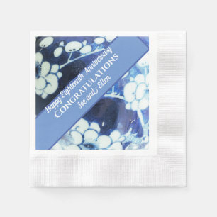 Eighteenth Wedding Anniversary Napkin