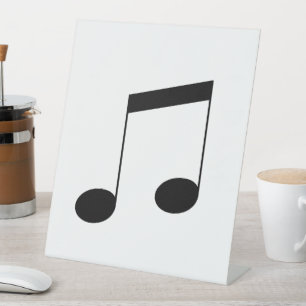 Eighth Beamed Musical Note Symbols, Pedestal Sign