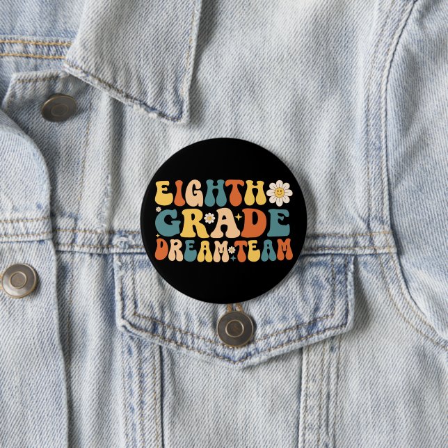 Eighth Grade Dream Team 7.5 Cm Round Badge (In Situ)