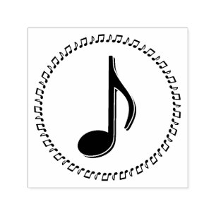 Eighth Note Music Design Self-inking Stamp