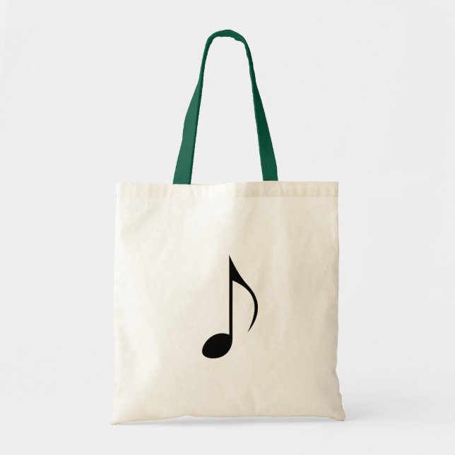 Eighth note or quaver - musical music note tote bag (Front)