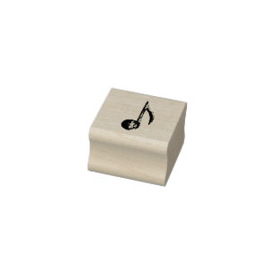 Eighth Note Rubber Stamp