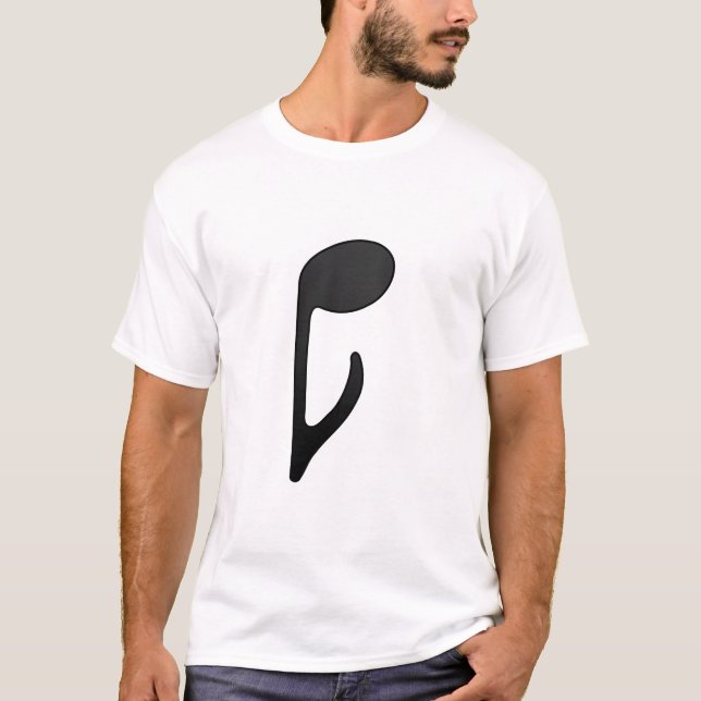 Eighth Note Stem Facing Down art T-Shirt (Front)