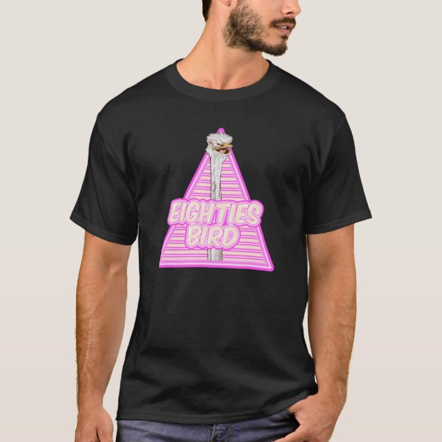 Eighties Bird   Ostrich T-Shirt (Front)