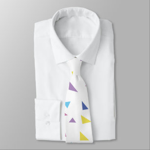 Eighties Colourful Retro Triangle Pattern Tie