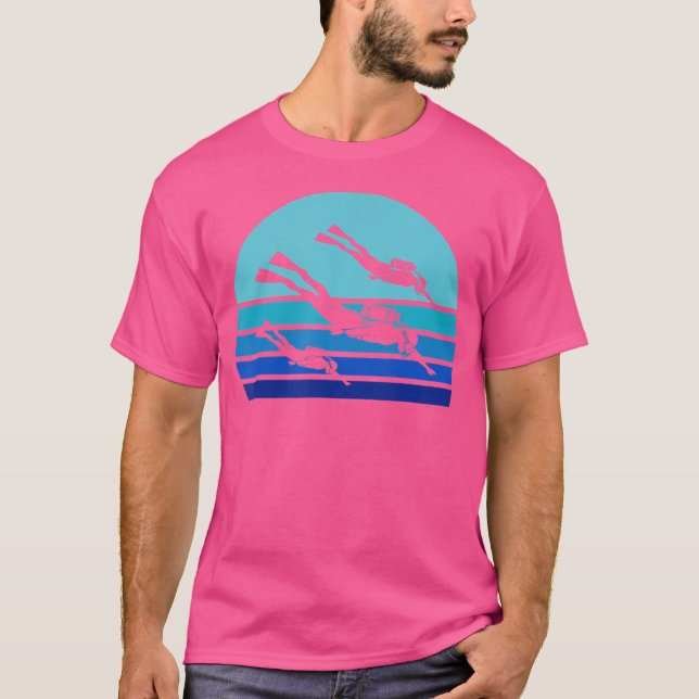 Eighties Diver Deep Sea Diving T-Shirt (Front)