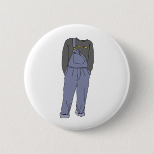Eighties Fashion Aesthetic Grey Overalls Button