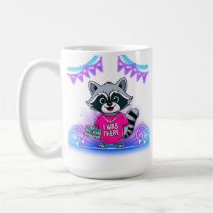 Eighties Music Lover Racoon With Cassette Tape Coffee Mug