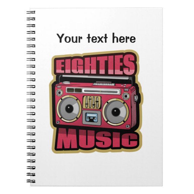 Eighties Music Stereo Notebook (Front)