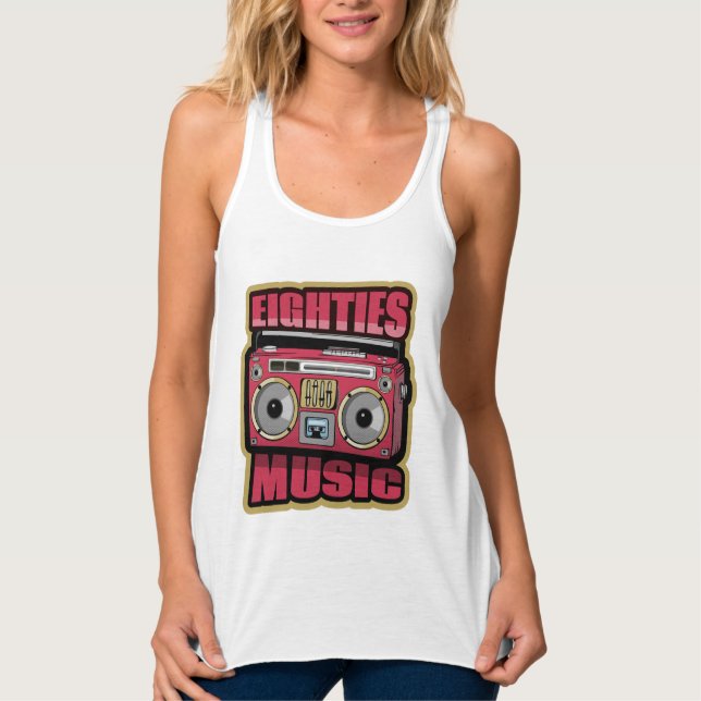 Eighties Music Stereo Singlet (Front)