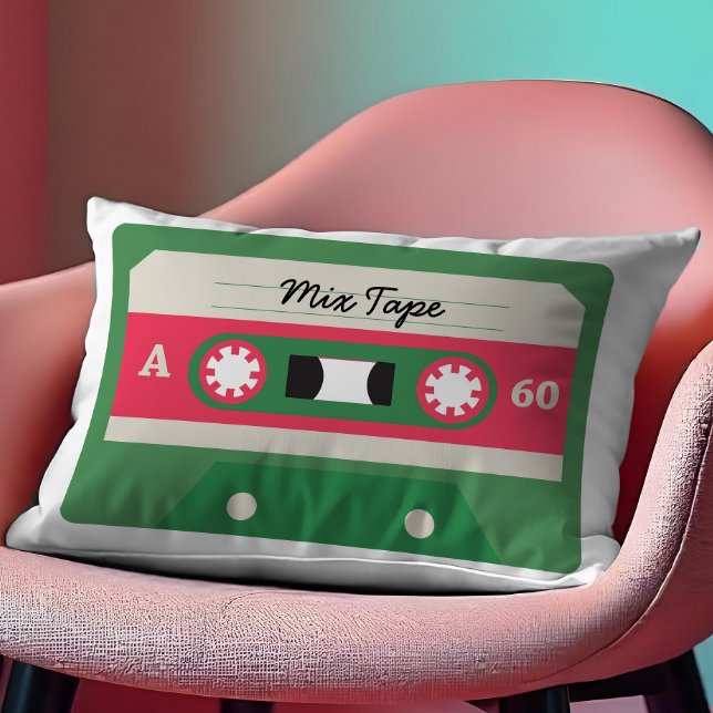 Eighties Novelty Cassette Tape Illustration Decorative Cushion (Creator Uploaded)