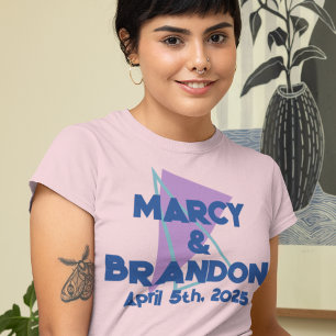 Eighties Pastels New Wave Wedding Bridesmaids' T-Shirt