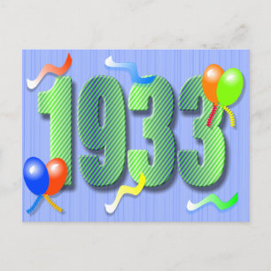 Eightieth Birthday 1933 Postcard