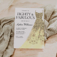 Eightieth Gold Sparkle Dress 80th Birthday Party 