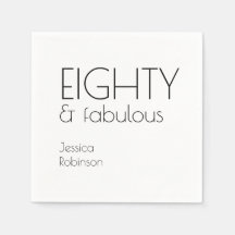 Eighty and Fabulous Modern 80th Birthday