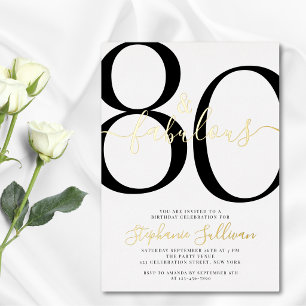 Eighty and Fabulous Script 80th Birthday Party