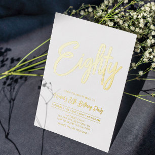 Eighty Chic Foil Script 80th Birthday Party
