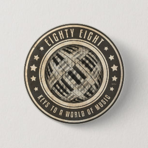 Eighty Eight Keys 6 Cm Round Badge