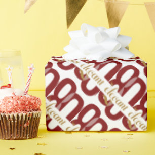 Eighty & Elegant 80th Birthday Ruby Red Gift Wrapping Paper