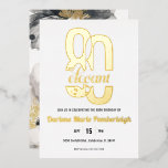 Eighty & Elegant Floral 80th Birthday Gold<br><div class="desc">Celebrate 80 remarkable years with style using our Eighty & Elegant Floral 80th Birthday Gold Foil Invitation. Featuring delicate floral accents and luxurious gold foil lettering, this elegant invitation sets the tone for a sophisticated milestone celebration. Perfect for printing or sending digitally, it combines timeless design with modern luxury, making...</div>