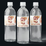 Eighty & Elegant Ruby Red Gold 80th Birthday Water Bottle Label<br><div class="desc">Add a bold and festive touch to your celebration with our Eighty & Elegant Ruby Red Gold 80th Birthday Water Bottle Label. Designed with a rich ruby red background and shimmering gold foil-inspired lettering, these labels instantly transform plain bottles into eye-catching party accents. Perfect for table displays, guest favours, or...</div>