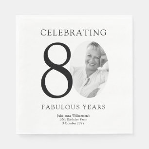 Eighty Fabulous Years 80th Birthday Napkin