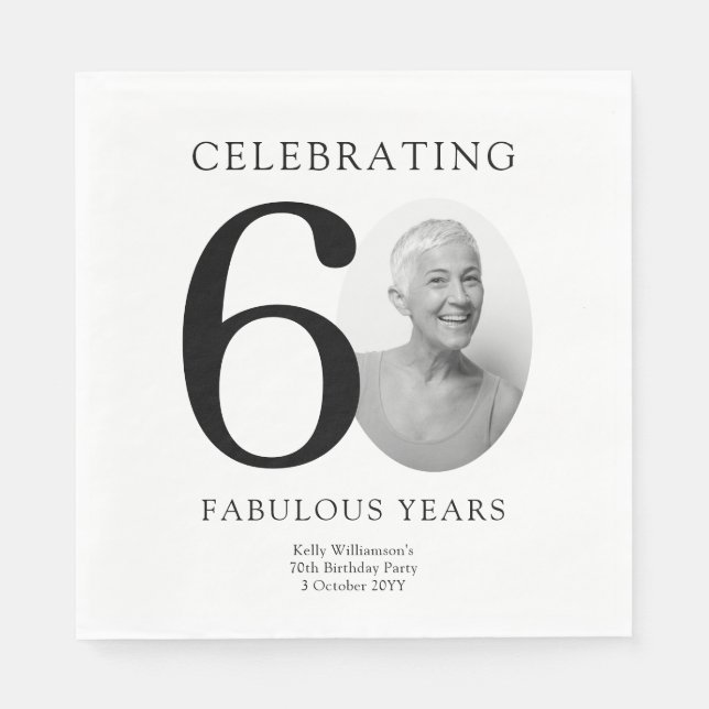 Eighty Fabulous Years 80th Birthday Napkin (Front)