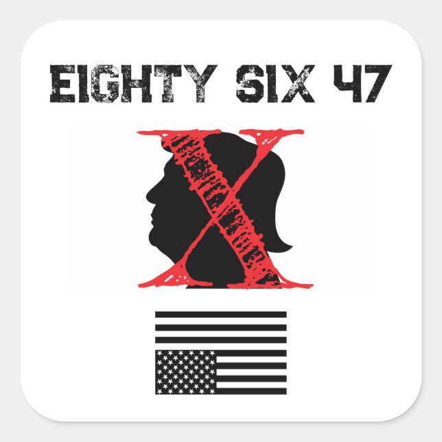 Eighty Six 47 4"x4" Stickers - Sheet of 6 (Front)
