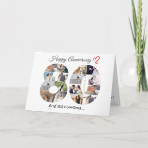 Eighty Year Wedding Anniversary Photo Card