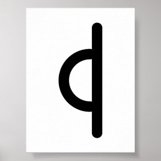 EIHWAZ Nordic rune (Yew, Endurance, Transformation Poster