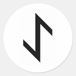 EIHWAZ RUNE CLASSIC ROUND STICKER