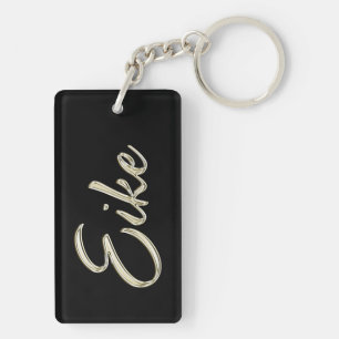 Eike name whitegold key trailer ring