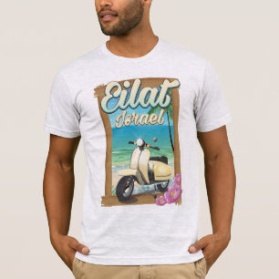 Eilat Beach Israel scooter travel poster T-Shirt